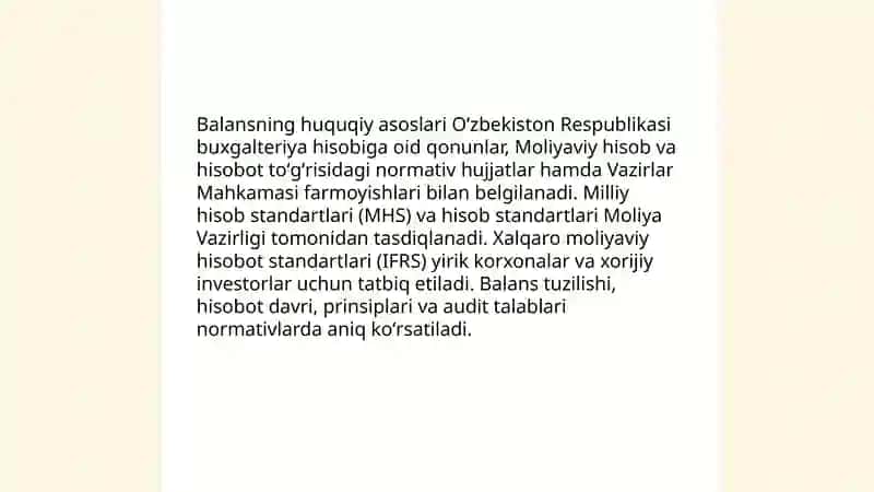 Buxgalteriya balansi va uning tuzilishi 4