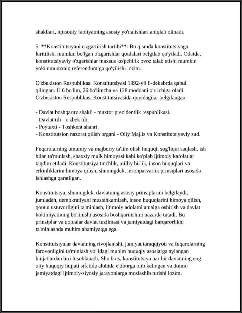Konstitutsiyaning Yuridik Tabiati va Tamoyillari 4