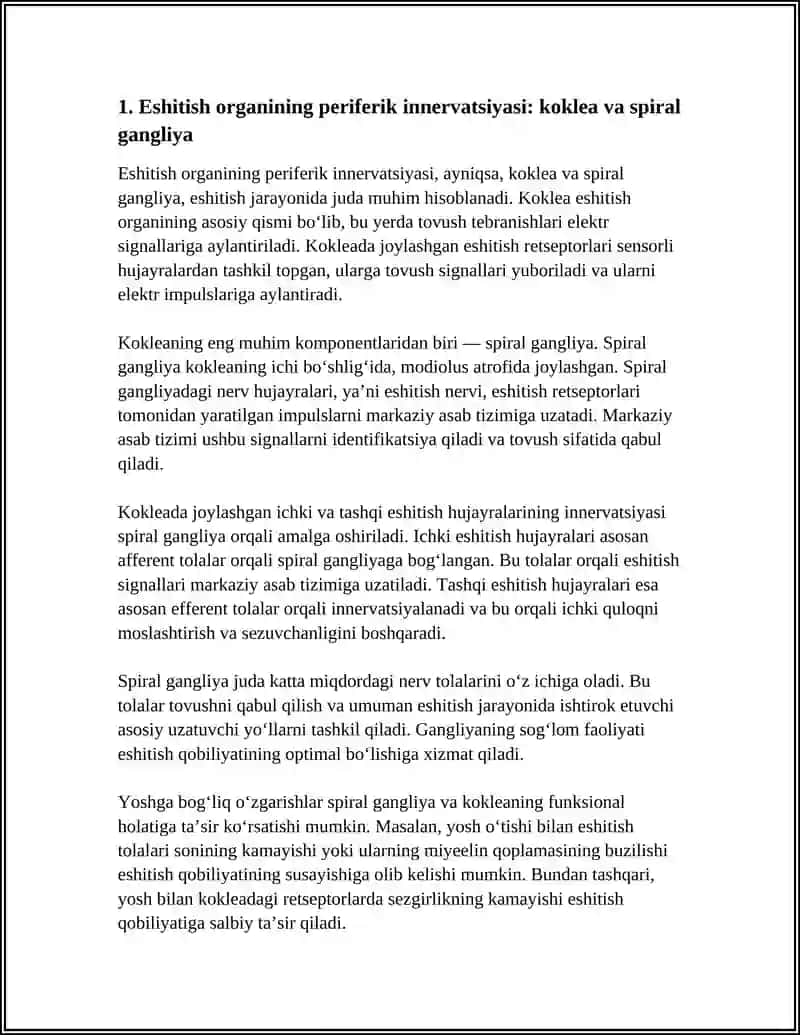 ESHITISH ORGANI INNERVATSIYASINING XUSUSIYATLARI 4