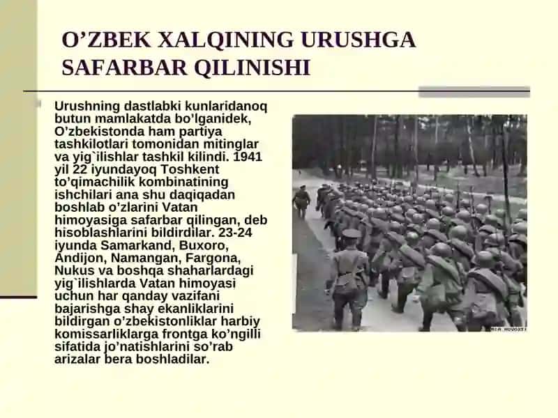 Ikkinchi jahon urushida O'zbekiston 4