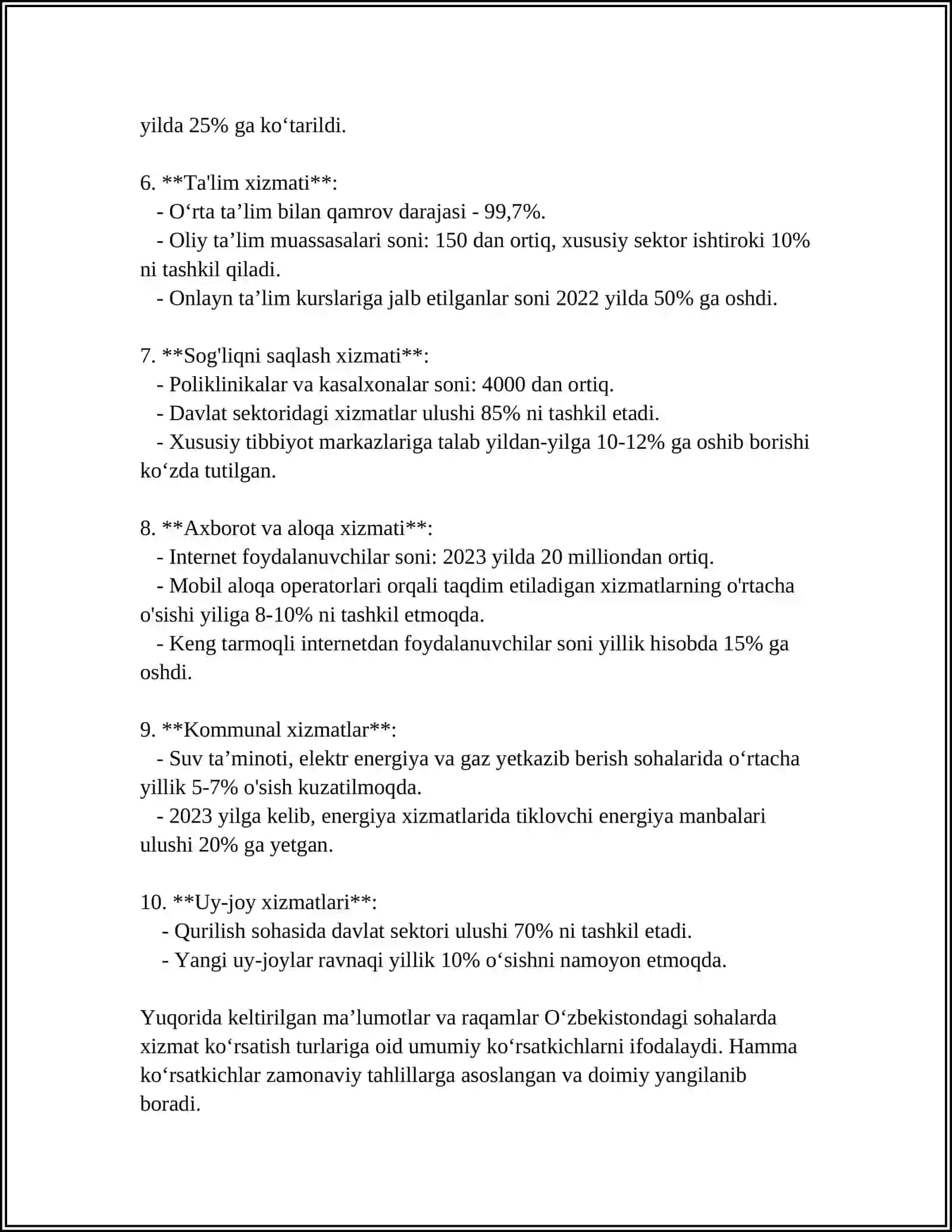 SOHALARDA XIZMAT YOZISHMALARI 4