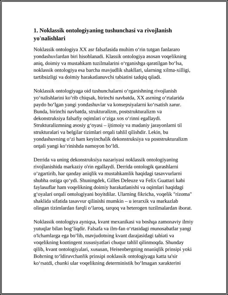 Noklassik Ontologiya 4