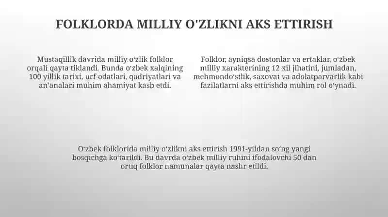 Mustaqillik davrida oʻzbek folklorshunosligi 4