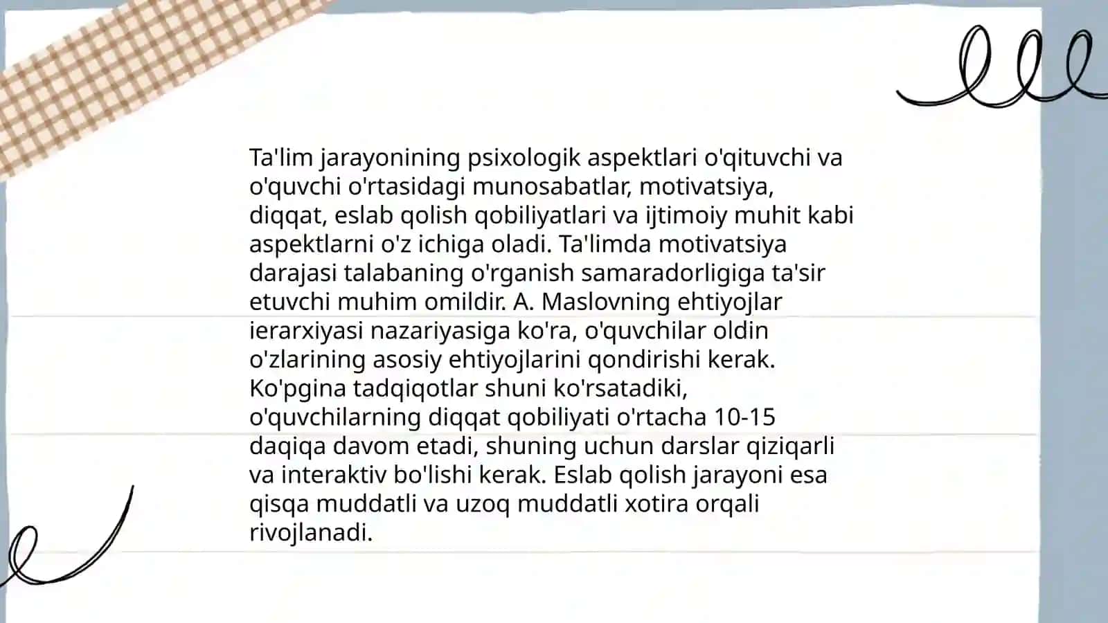 Taʼlim jarayonining psixologik mohiyati 4