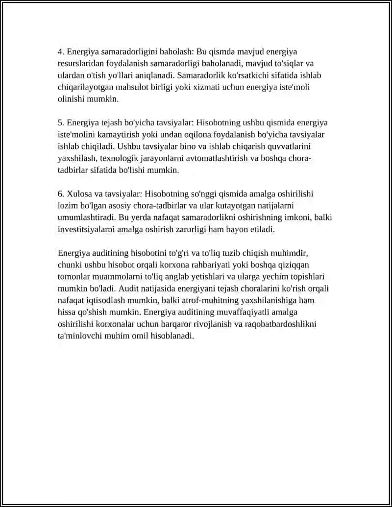 ENERGIYA AUDITDA HISOBOT TUZISH VA RASMIYLASHTIRISH 4