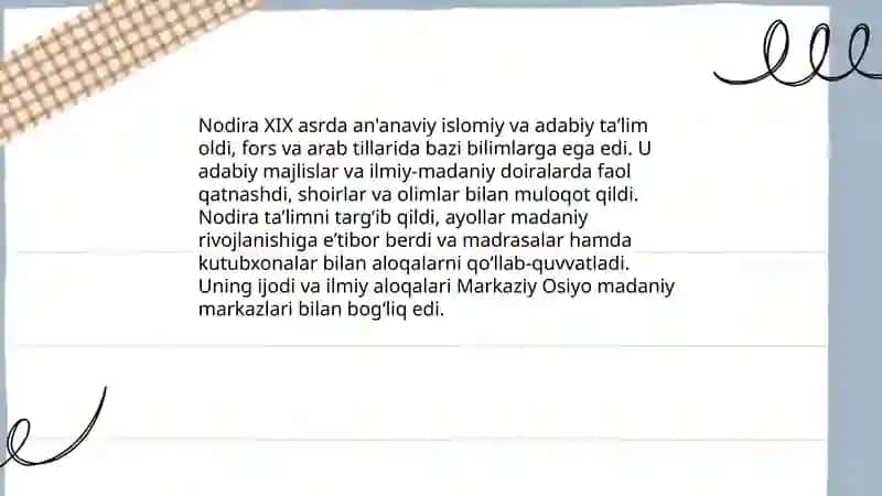 Nodira hayoti va ijodi 4