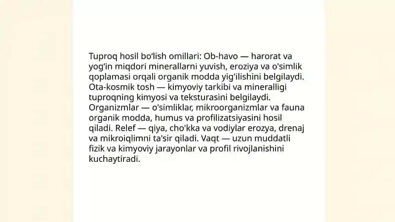 Tuproq va uning tabiiy xususiyatlari 4