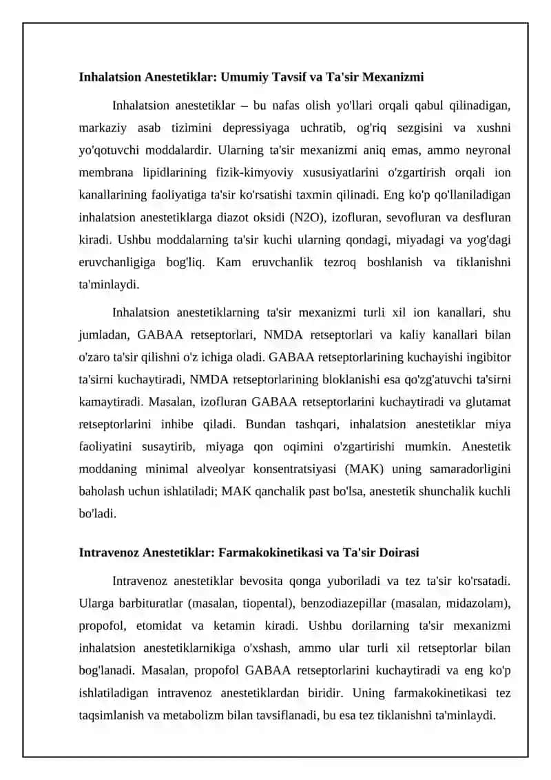 Narkoz dori vositalarining farmakologiyasi 4