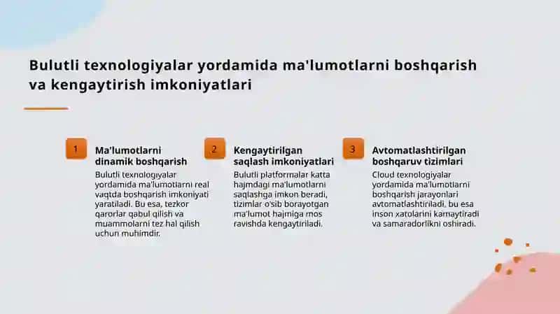 Bulutli texnologiyalar (Cloud computing) va ularning texnik tizimlardagi roli 4