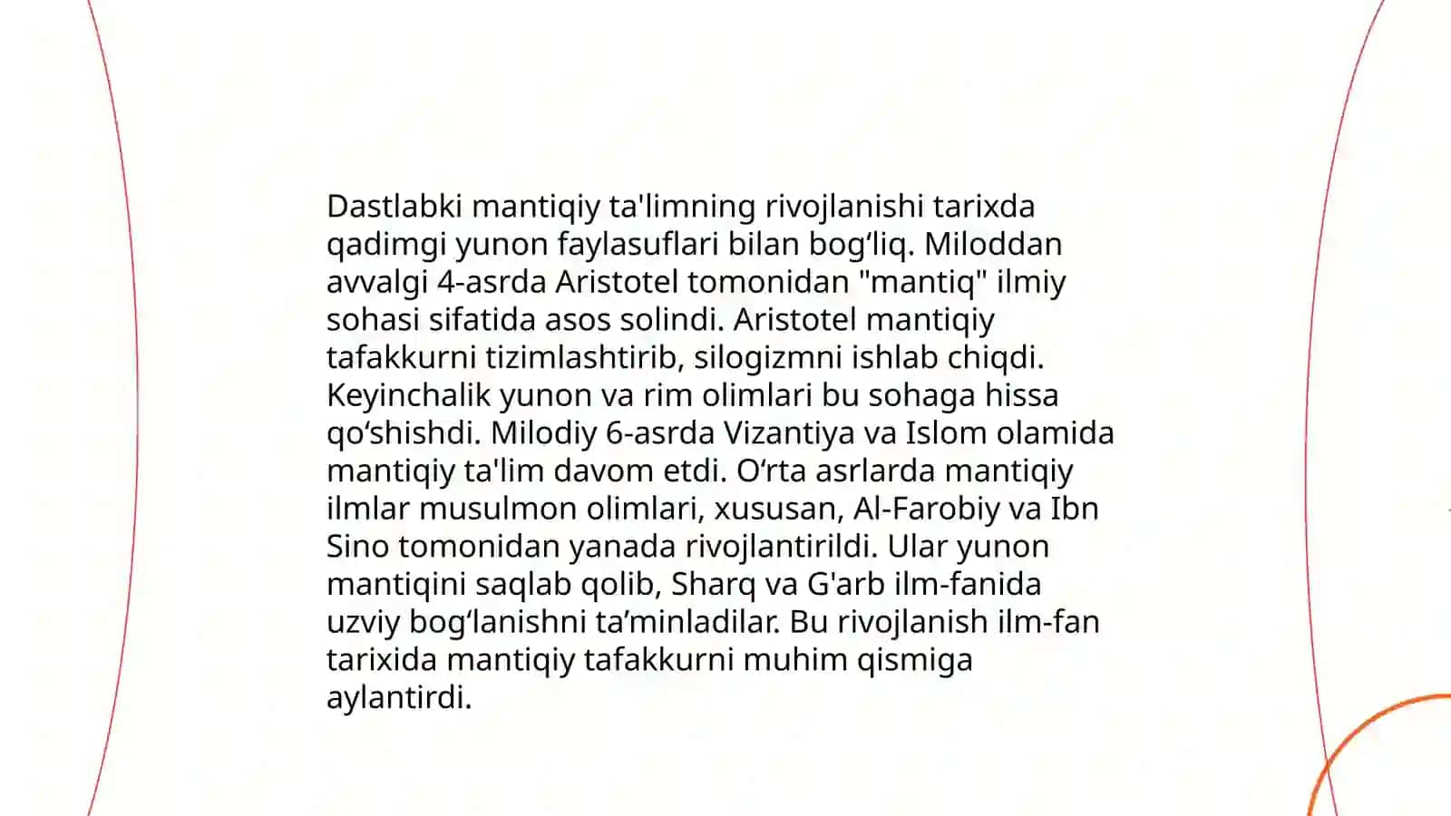 Mantiqiy fikrlash tarixi 4