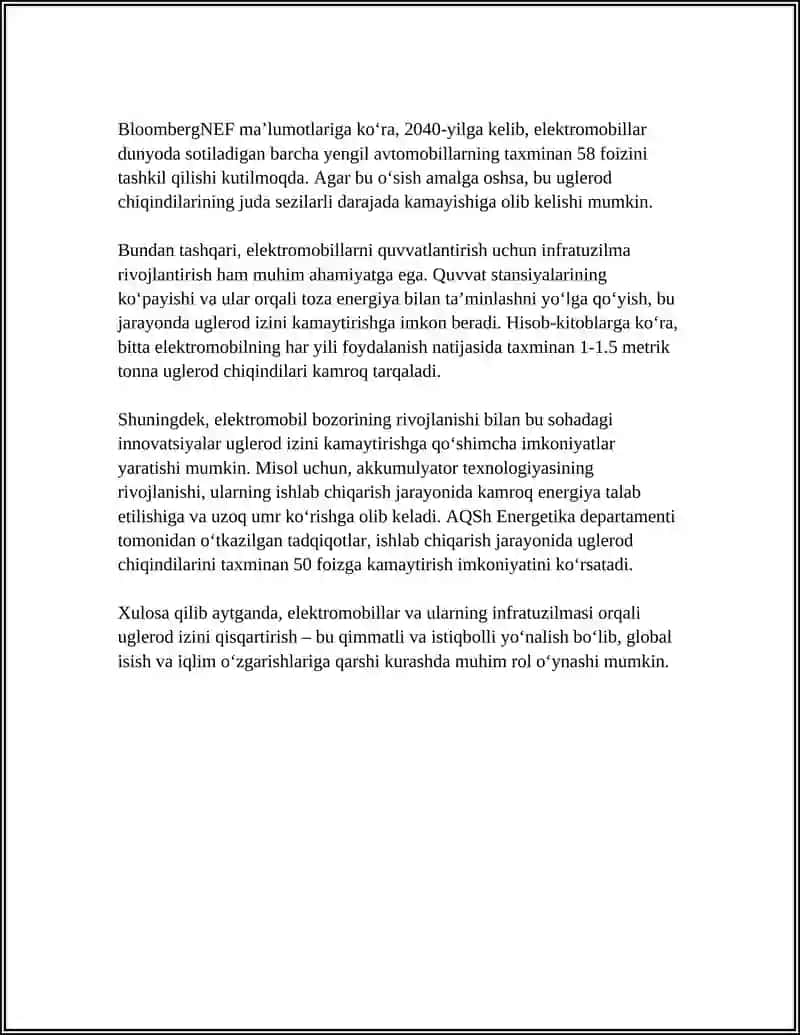 ELEKTROMOBILNING EKOLOGIK XUSUSIYATI 4