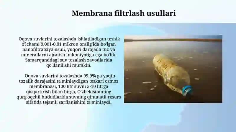 Oqava suvlarda toza ichimlik suvi olishni eplaymizmi 4
