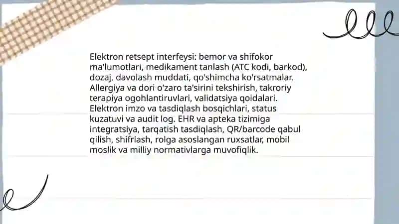 Dorixona va Tibbiyot sohasidagi dasturlar 4