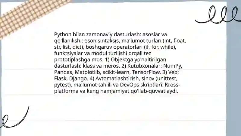 Zamonaviy dasturlash tillaridan foydalanish 4