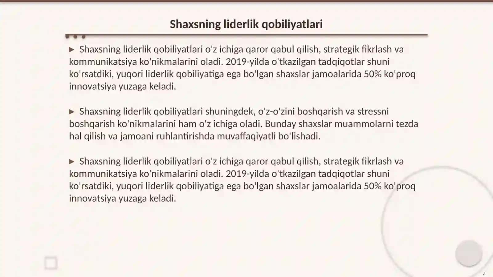 Shaxs va uning liderlik qobiliyati 4