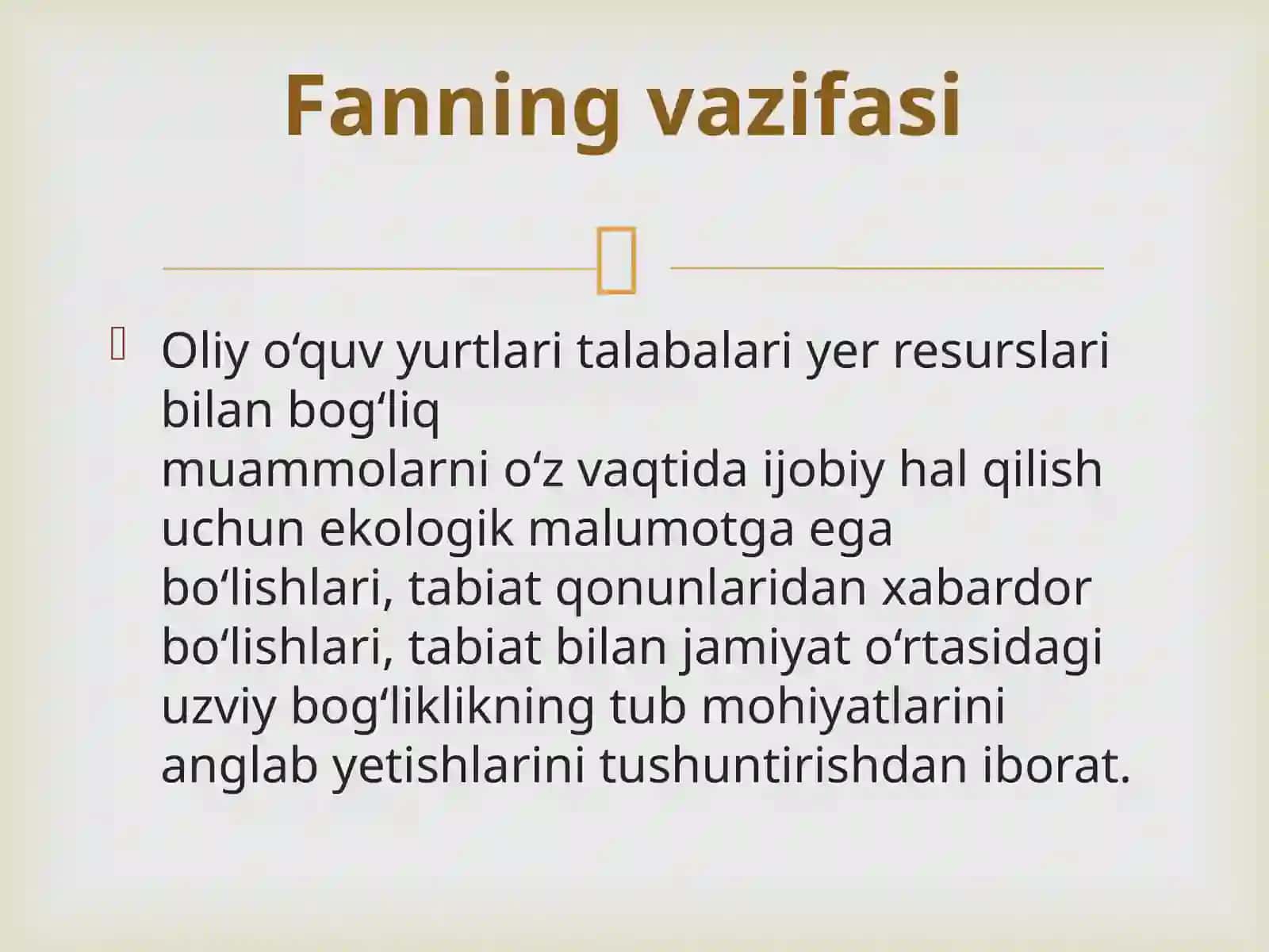 YER RESURSLARI EKOLOGIYASI 4