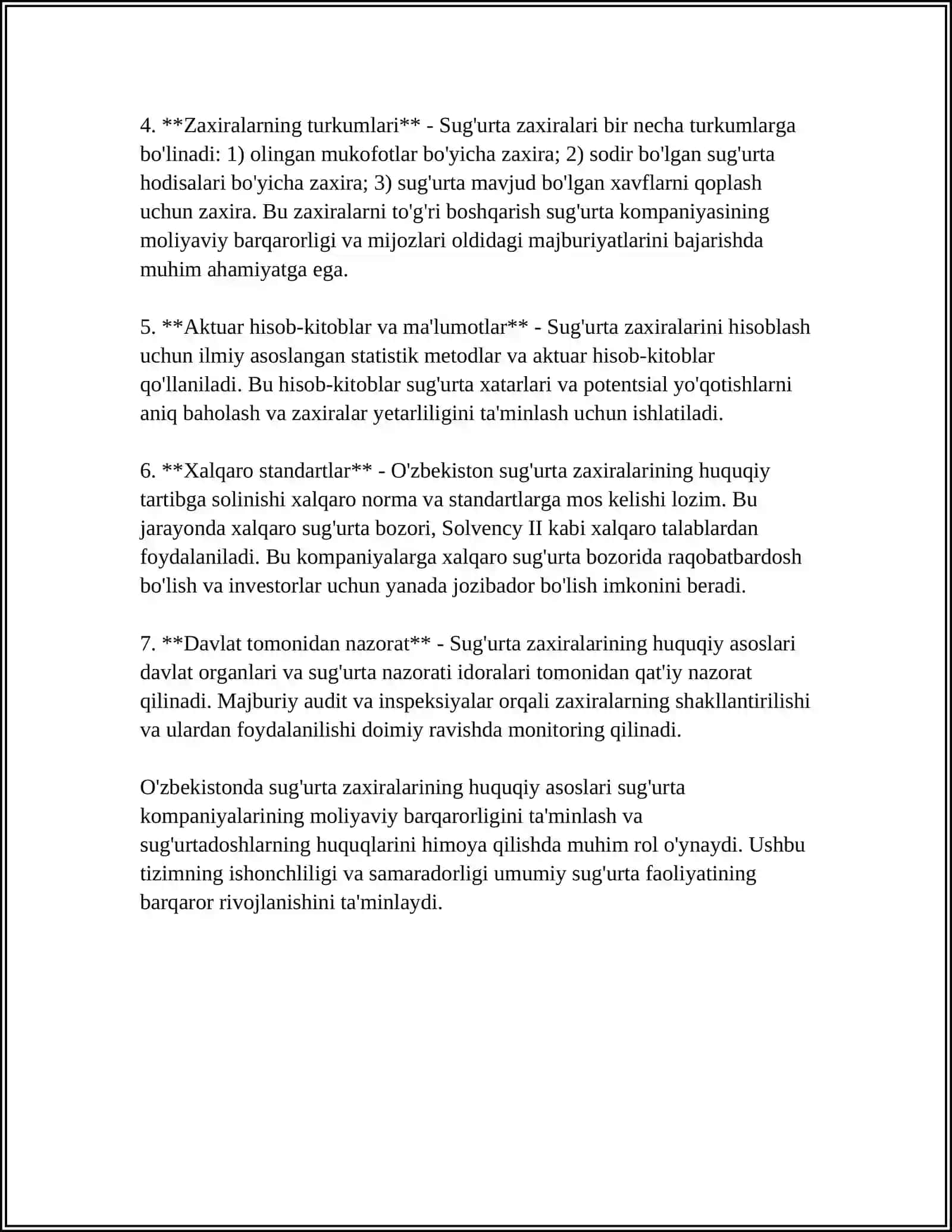 SUGʻURTA TASHKILOTI ZAXIRALARI 4