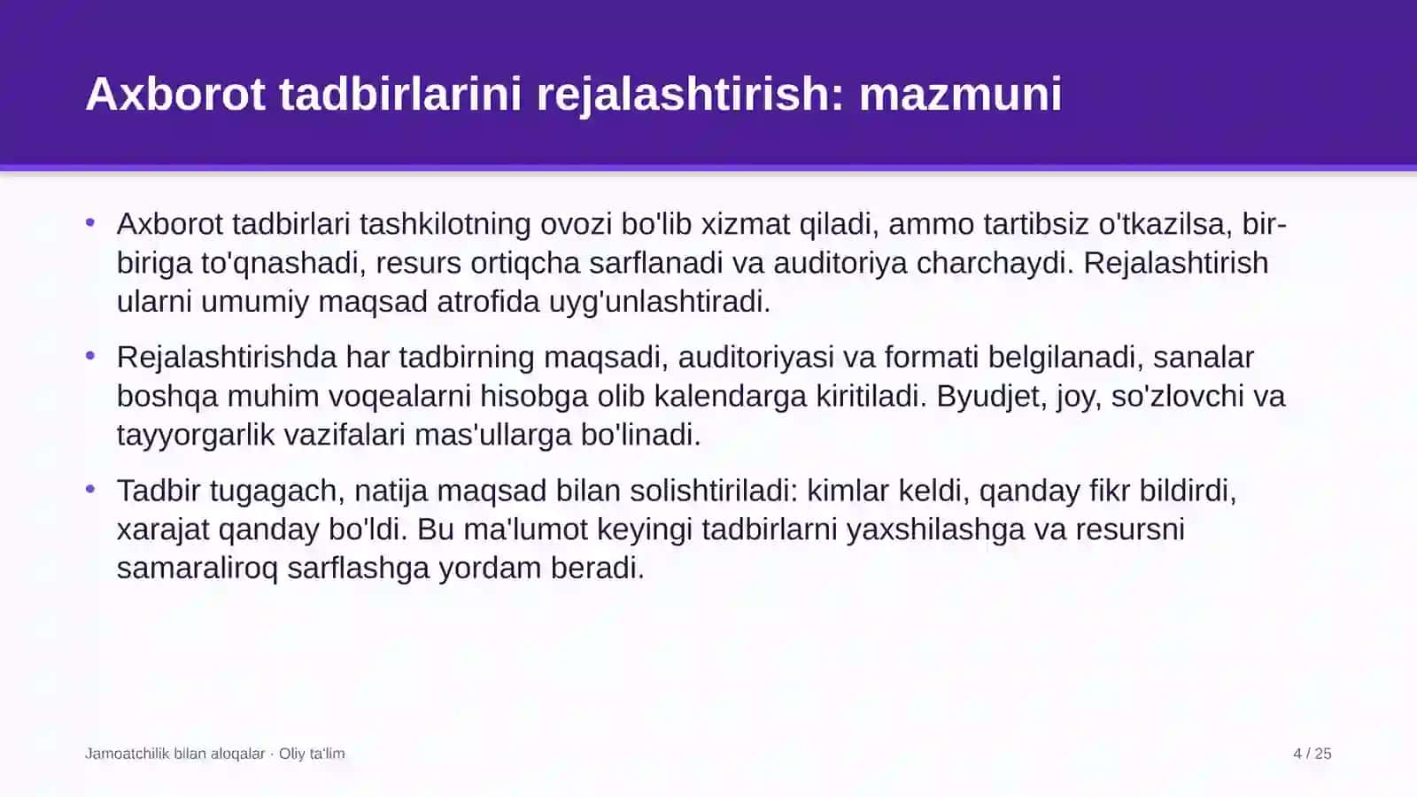 elektr ta'minoti korxonalarida axborot tadbirlarini rejalashtirish 7384 4