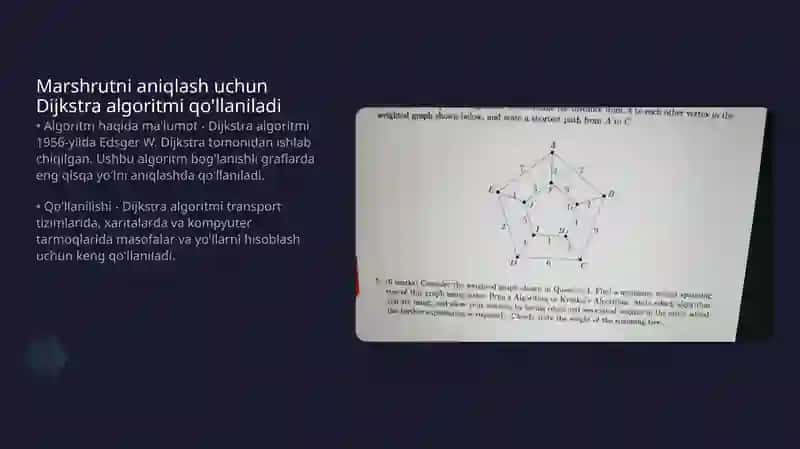 Narxlangan grafda arzon mashrutni aniqlash 4