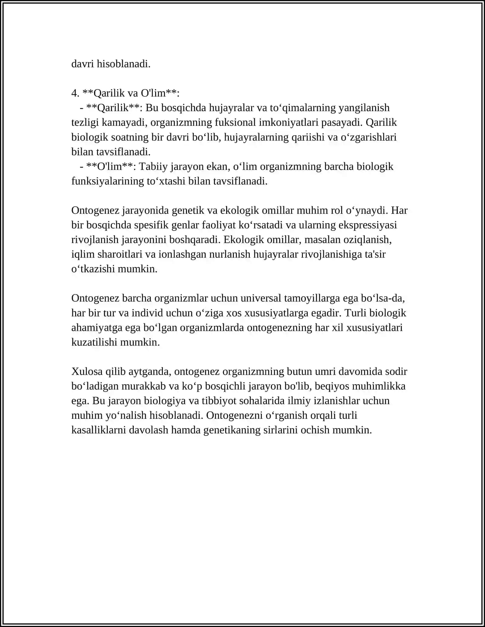 ONTOGENEZ RIVOJLANISH 4