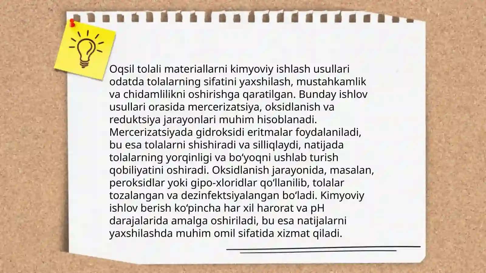 Oqsil tolali materiallarni pardozlashga tayyorlash 4