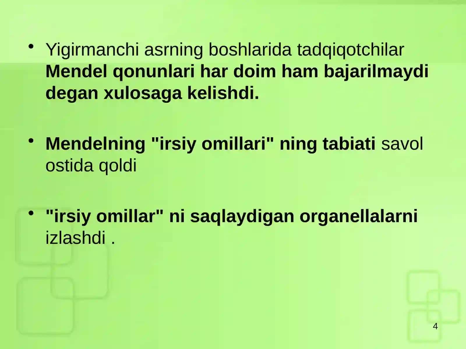 Zanjirlangan meros.Jinsiy aloqa genetikasi 4