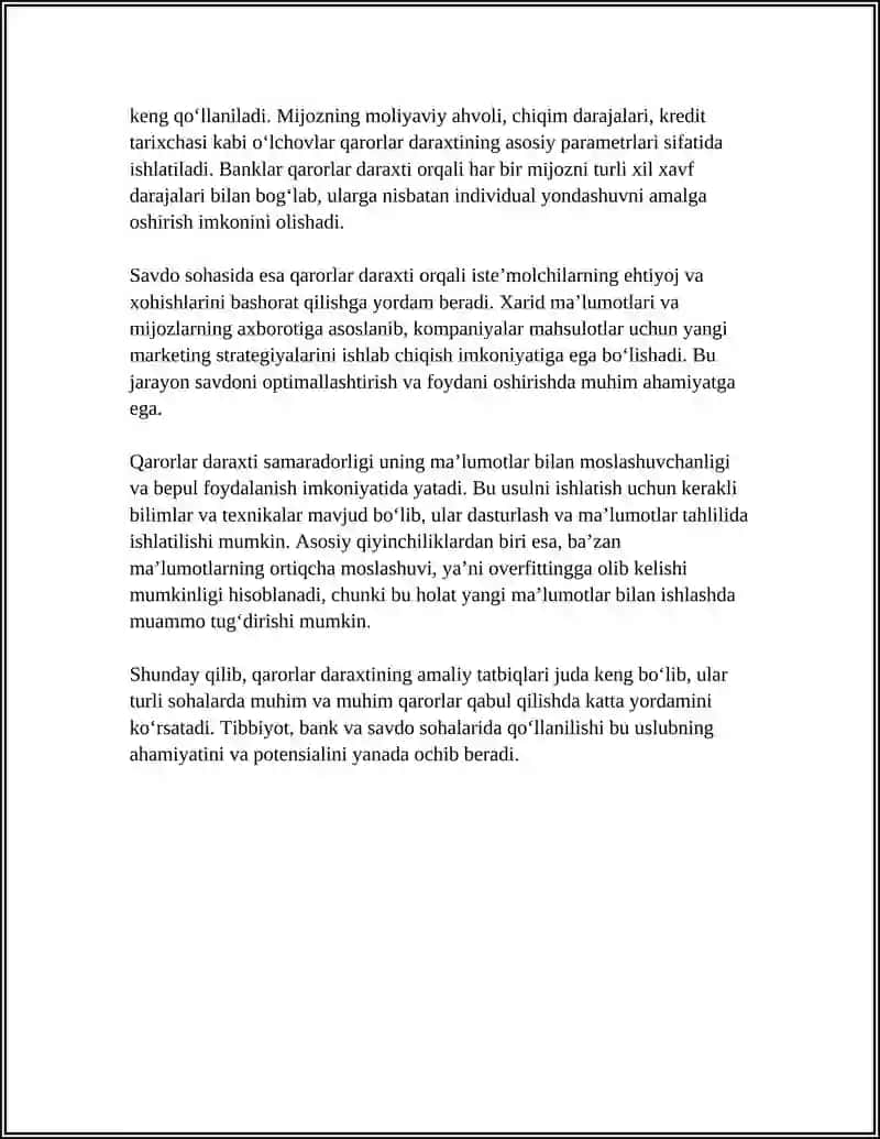 QARORLAR DARAXTINING AMALIY TATBIQLARI 4
