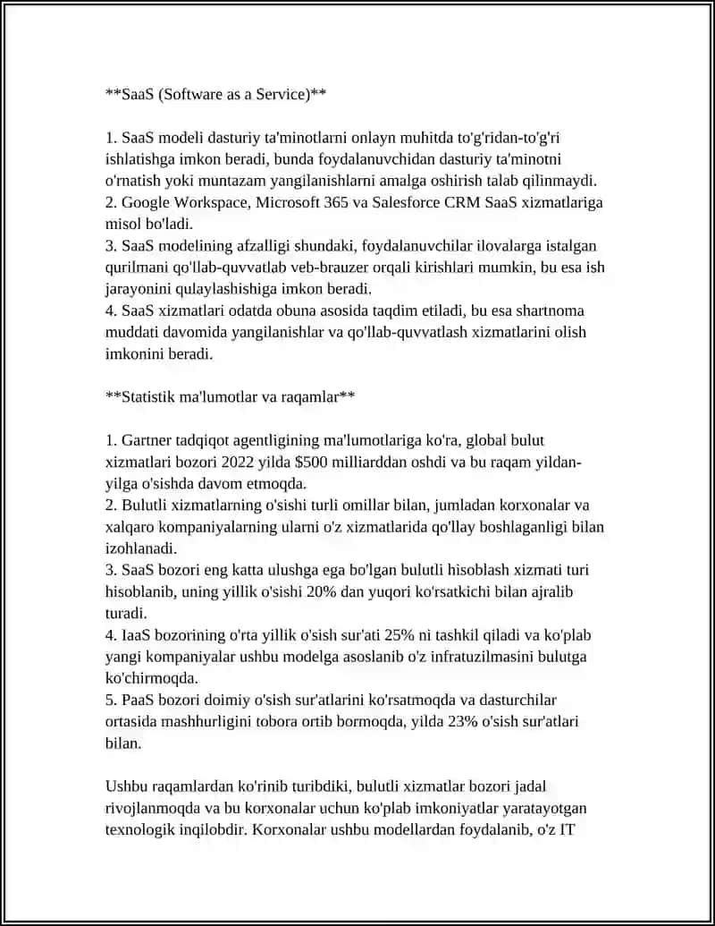 Bulutli xizmatlar modellari 4