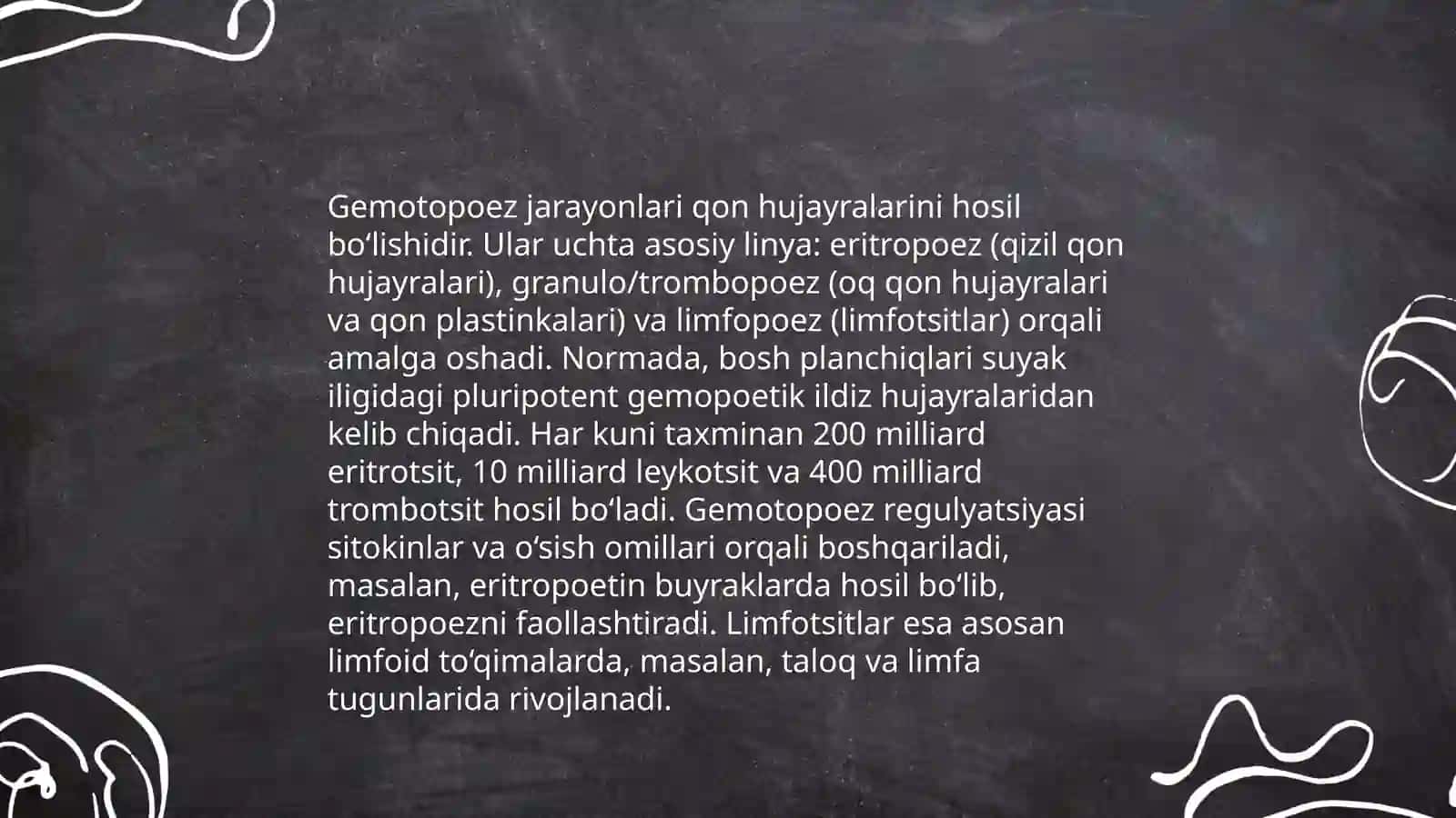 Qon hosil qilishning boshqarilishi 4