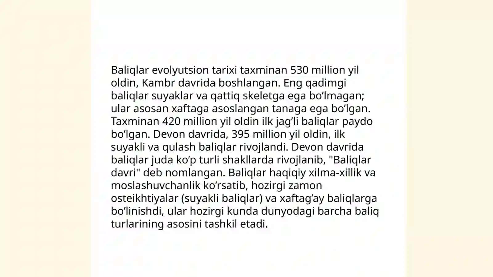 Baliqlar filogenetik tasnifi 4