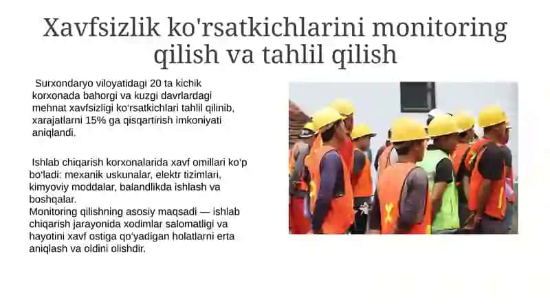 Xodimlarning xavfsiz faoliyatini tashkil qilish chora-tadbirlari 4