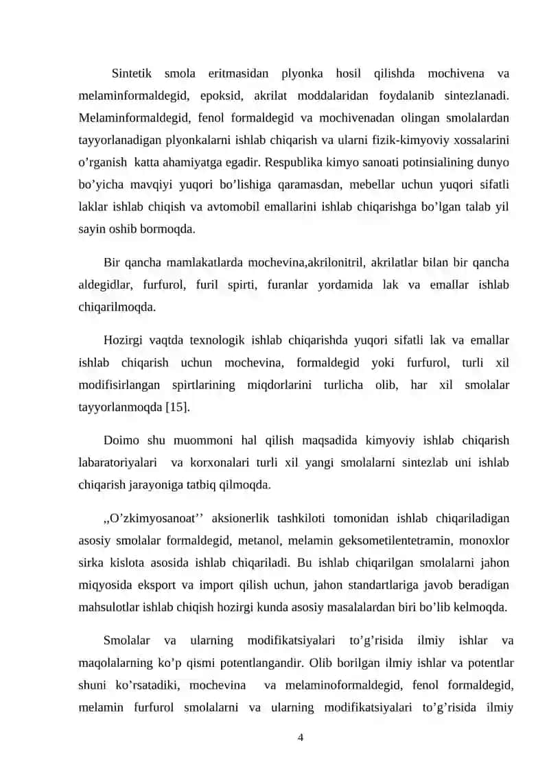 Fenol formaldegid smolasini olish va xossalarini o’rganish 4