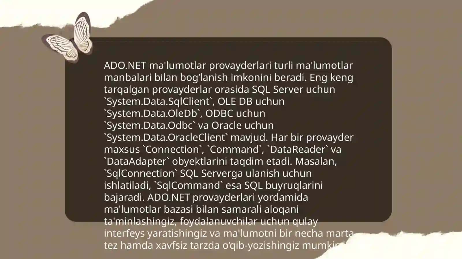 ADO.NET asoslari 4