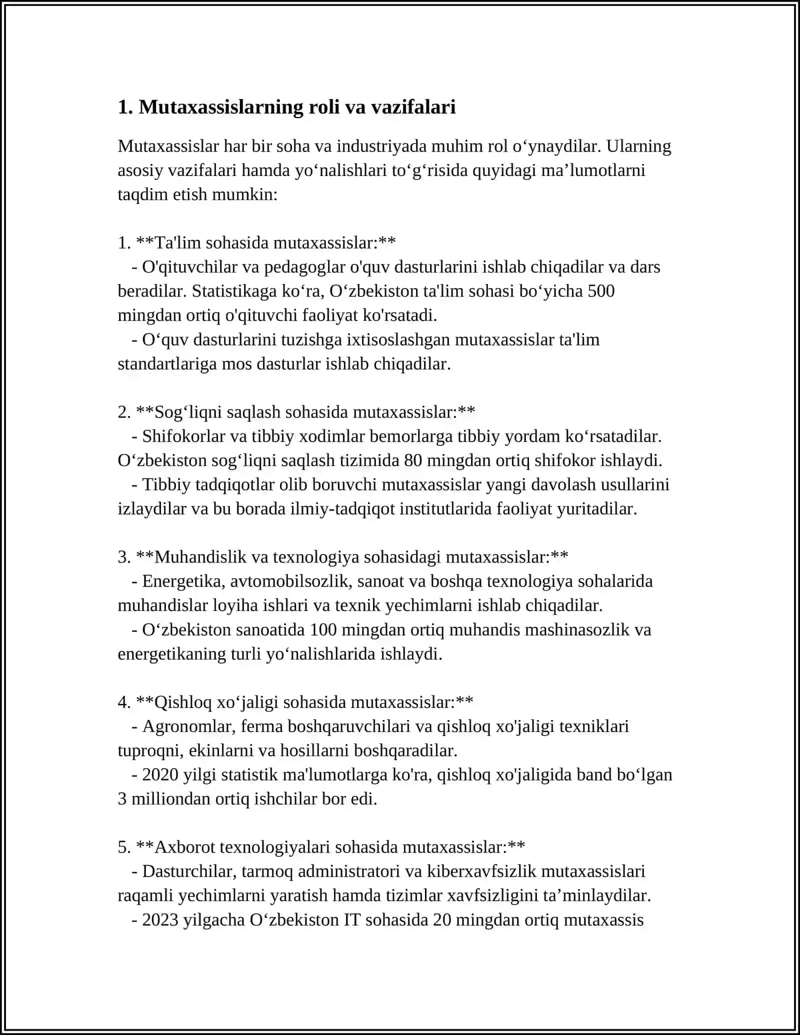 MUTAXASISLAR VA OTA - ONALARNI JALB QILISH USULLARI 4