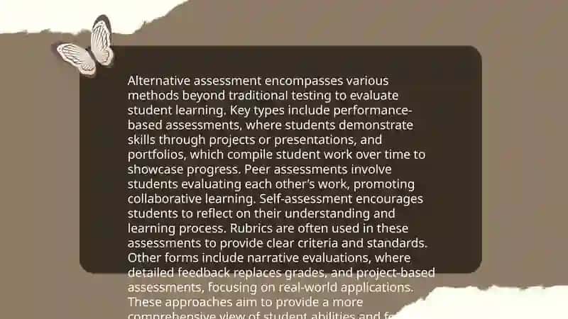 Alternative Assessment and its benefits 4