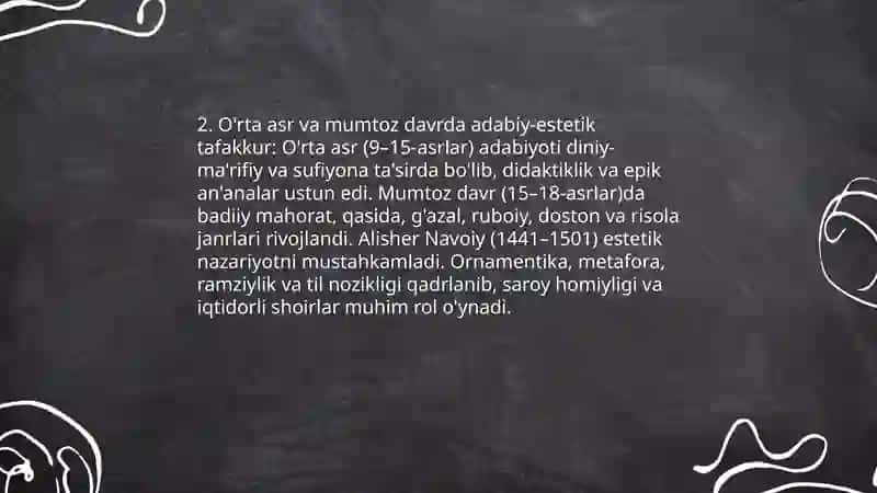 Adabiy-estetik tafakkur tarixi 4