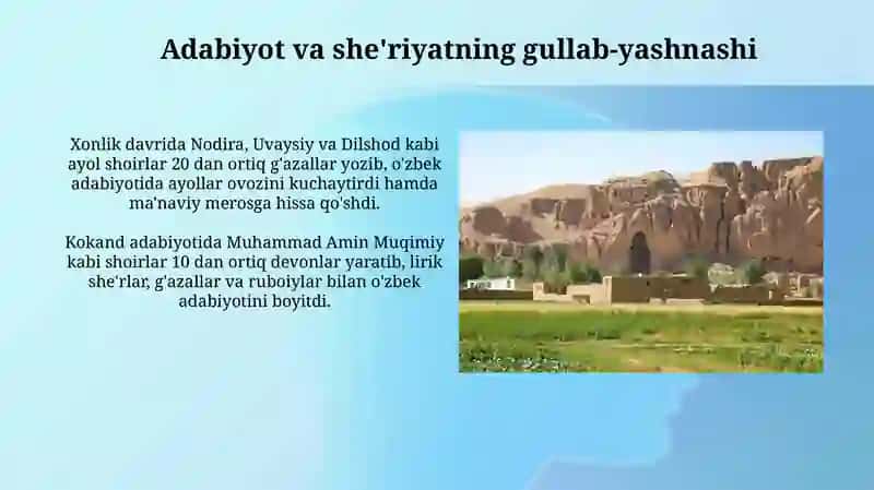 Qoʻqon xonligi davri madaniyati va sanati 4