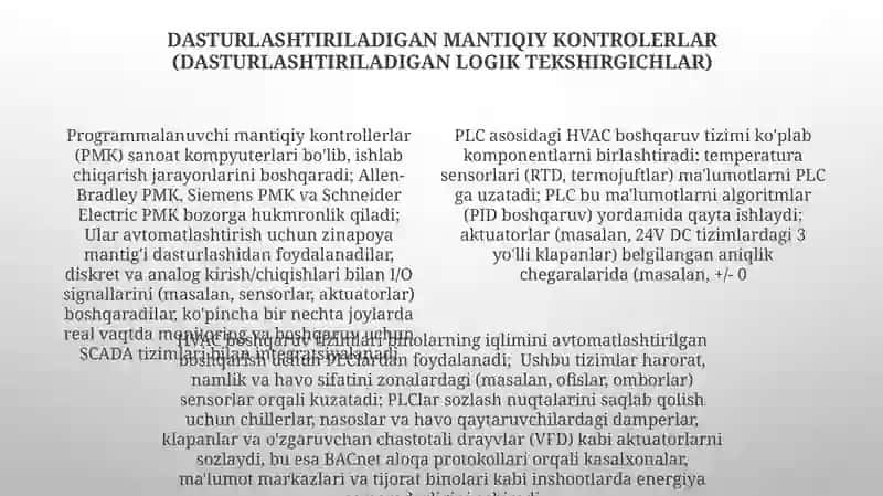 Yoritish va sharoitni boshqarish 4