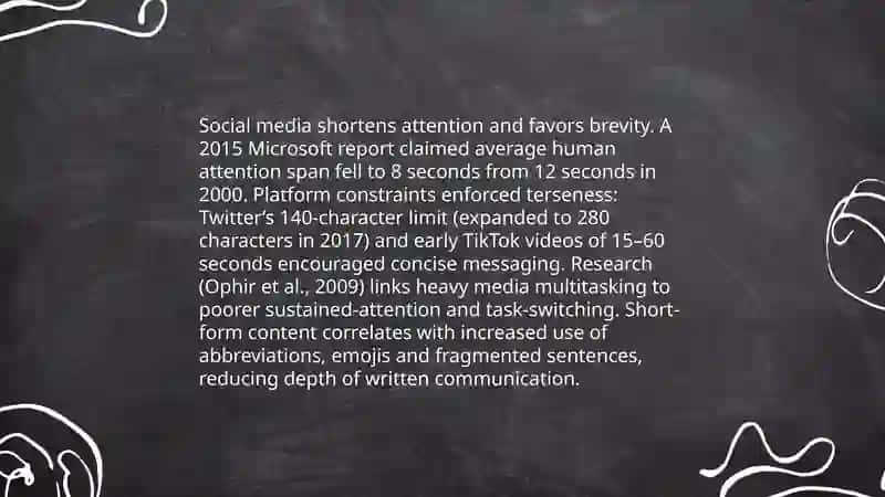 The influance or social media on modern communication 4