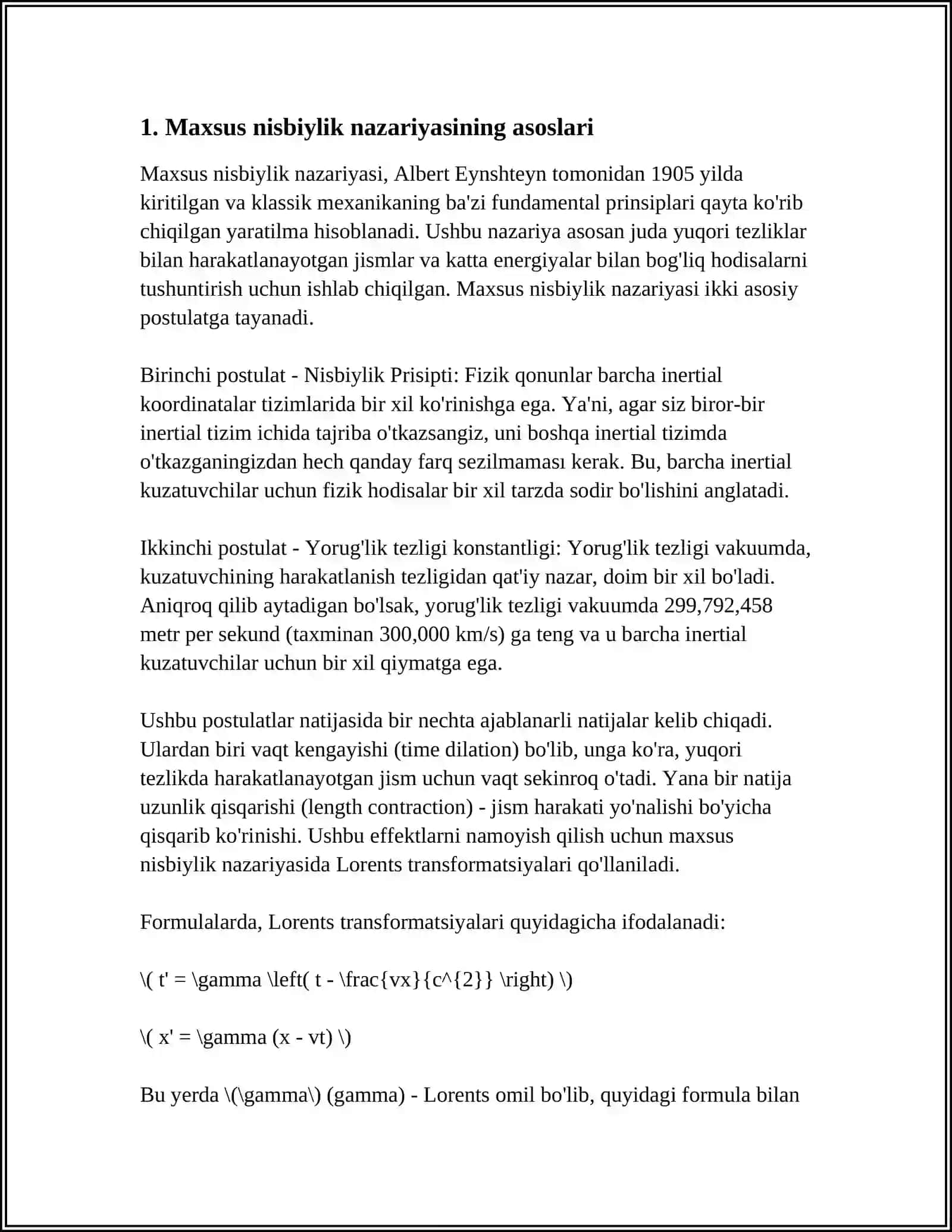 NISBIYLIK NAZARIYASI ELEMENTLARI 4