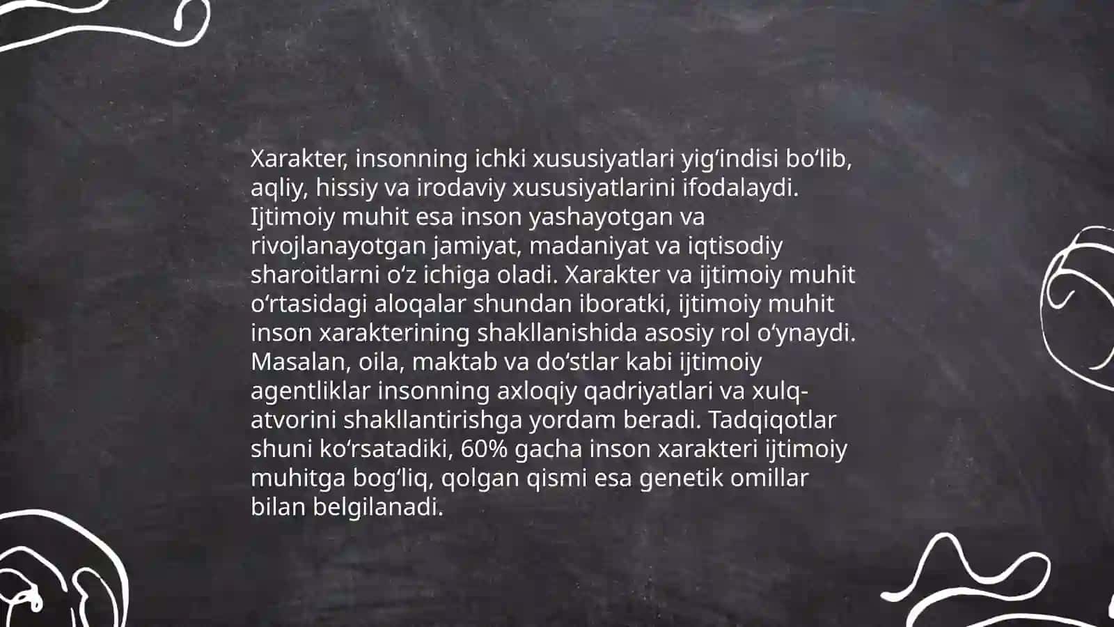 Xarakter va individni shakllanishi 4