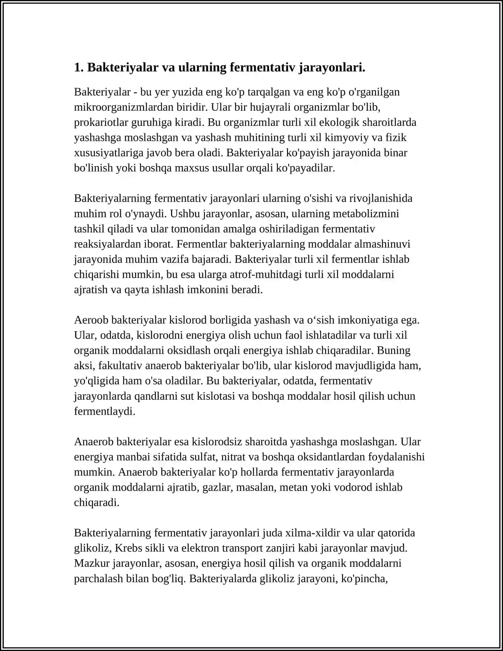 BAKTERIYALARDA FERMENTATIV JARAYONLAR 4