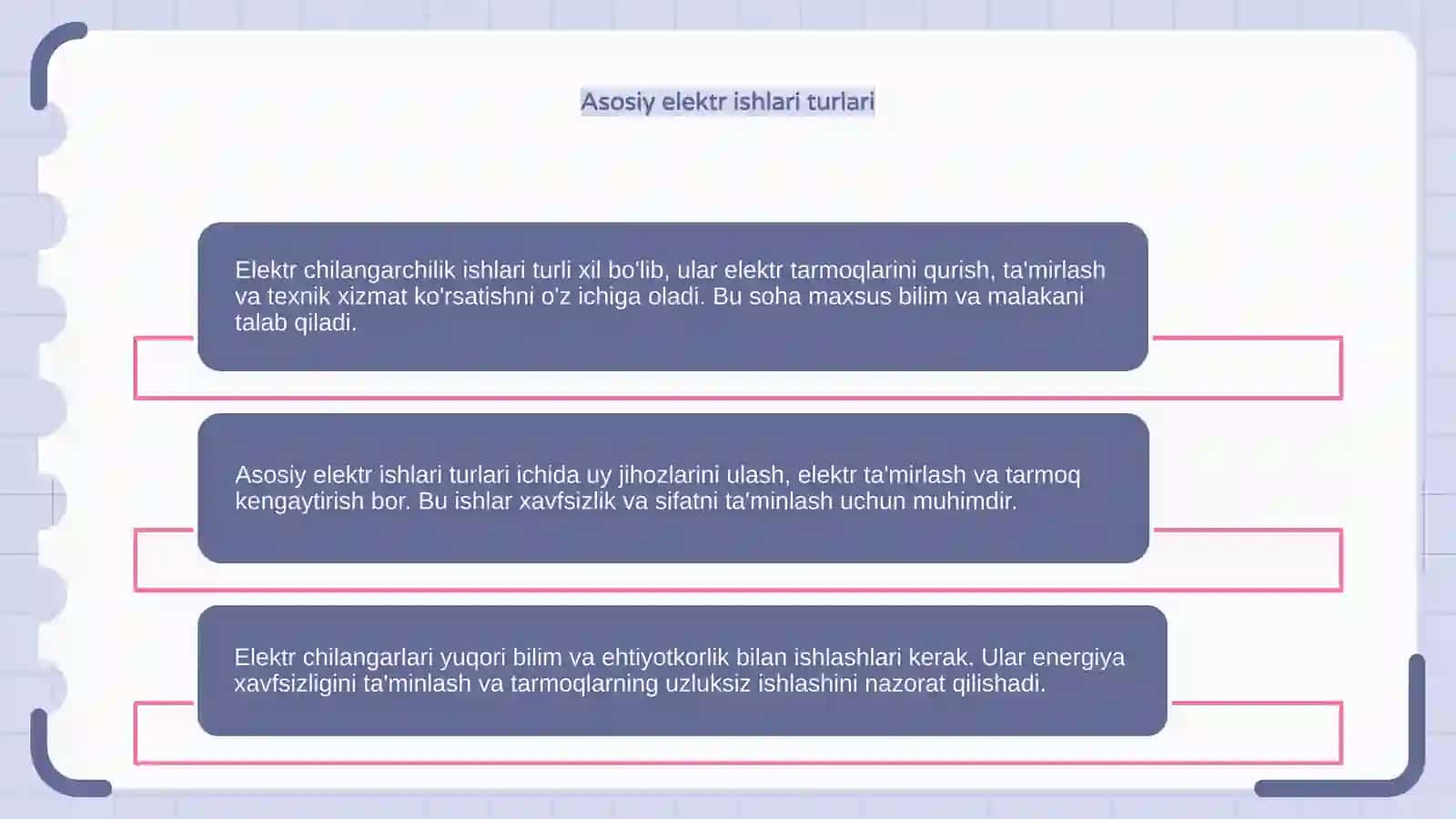 Elektr chilangarchilik ishlari 4