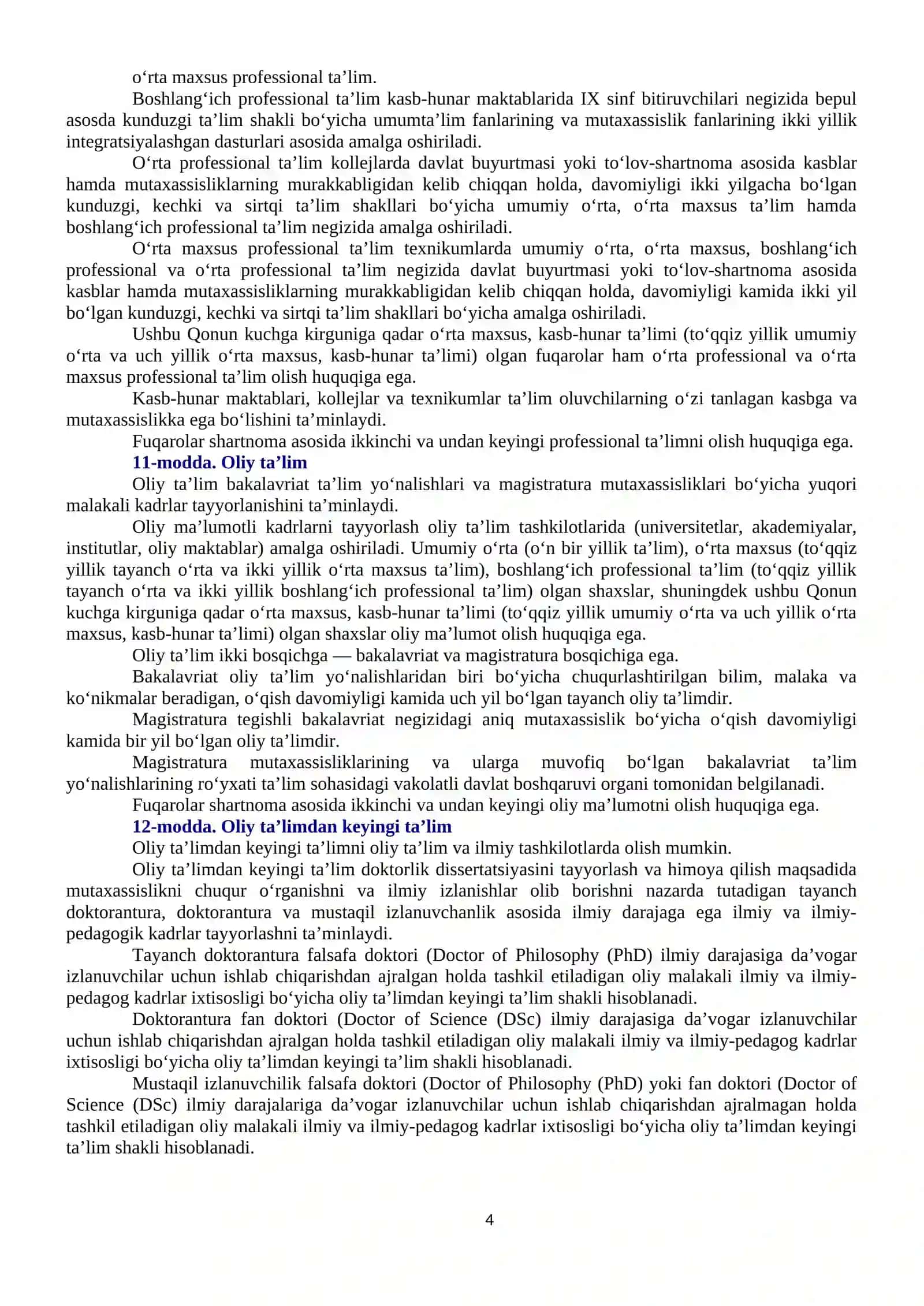 Qonunchilik palatasi 4