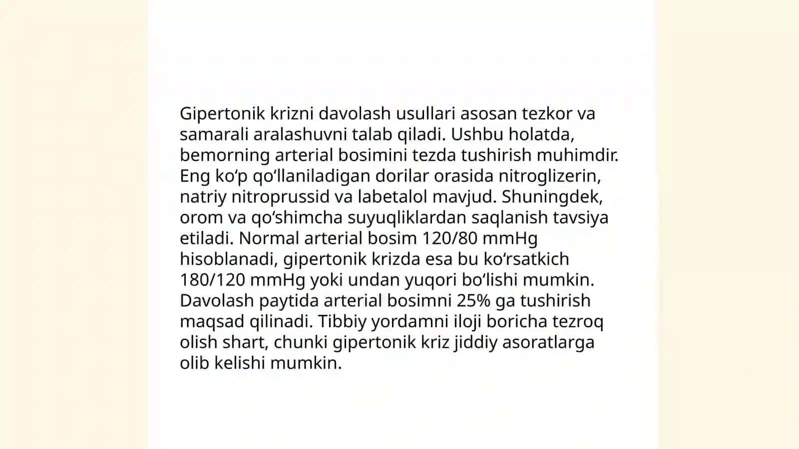Gipertonik krizda ishlatiladigan dori vositalari 4