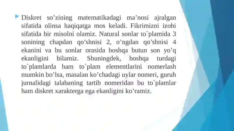 1-Ma’ruza.Kirish.Diskret tuzilmalar, ularga misollar 4