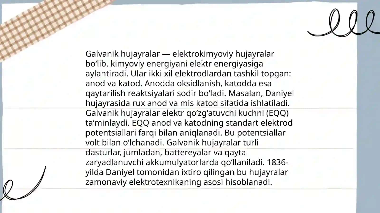 Elektrokimyo haqida malumot 4