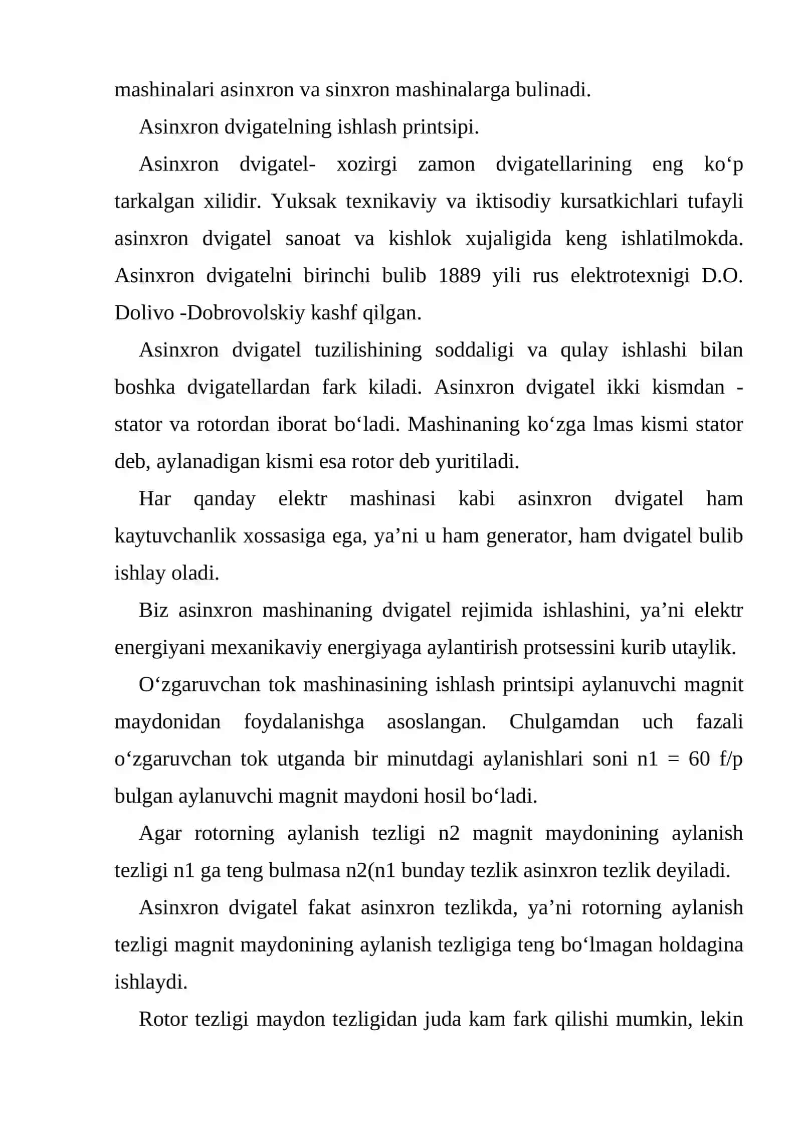 O‘zgaruvchan tok elektr mashinalari 4