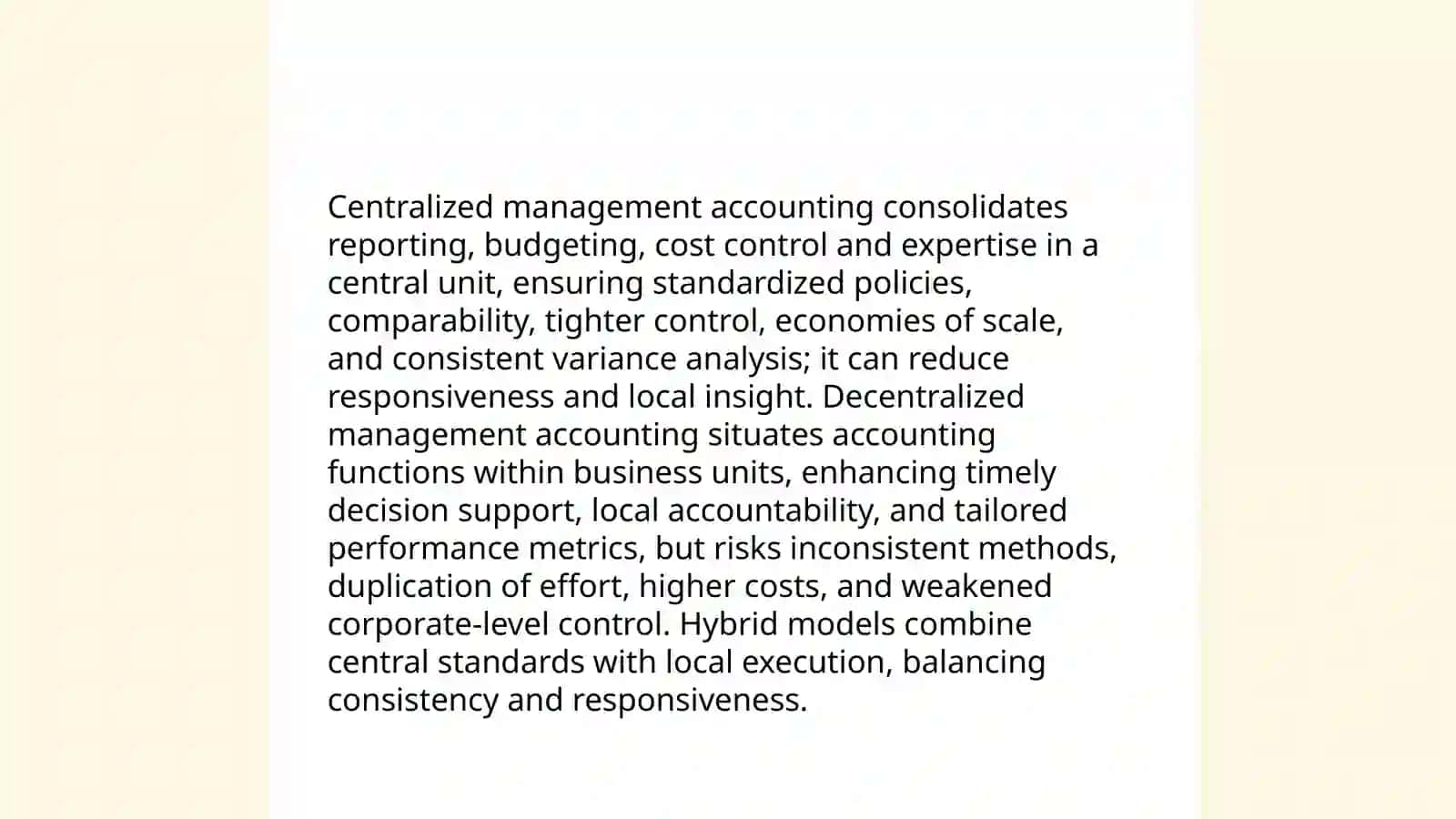 Organization of management accounting 4