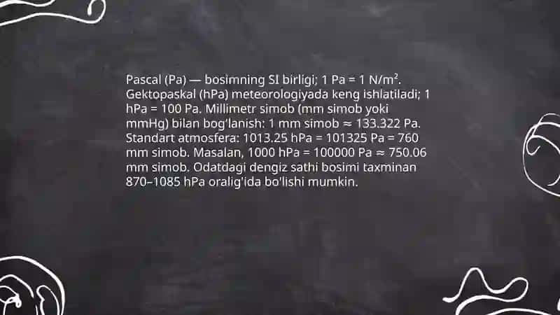 Atmosfera bosimi 4